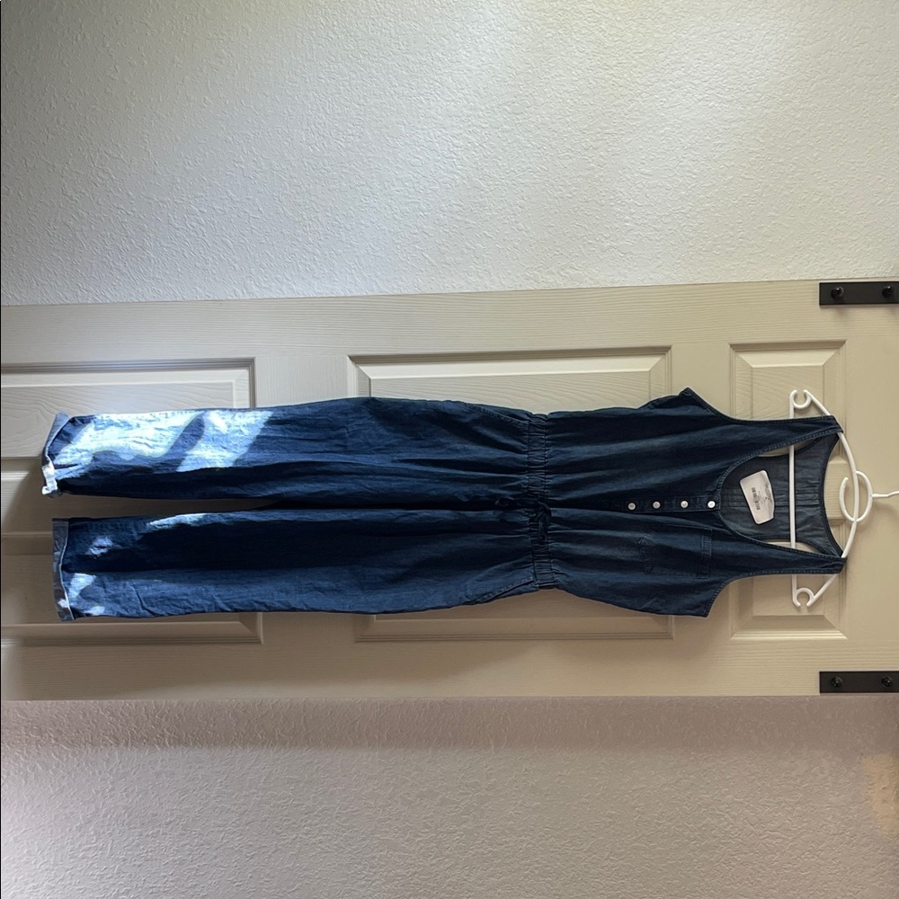 Blue Sleeveless Jumpsuit